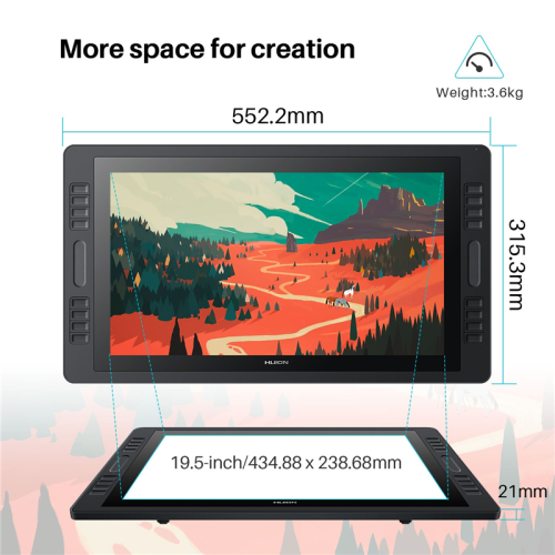 KAMVASPRO20 Интерактивный дисплей/ Сенсорный монитор Huion KAMVAS Pro 20 фото 5