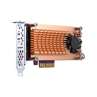 QM2-2S-220A Плата расширения/ QNAP QM2-2S-220A Dual M.2 22110/2280 SATA SSD expansion card (PCIe Gen2 x2), Low-profile bracket pre-loaded, Low-profile flat and Full-height are bundled (shorter version to support TVS-x82/TS-x77 PCIe slot 2 & slot 3)