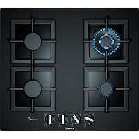 Газ,  5.8x59x52 см, WOK, закаленное стекло, независимая, черная