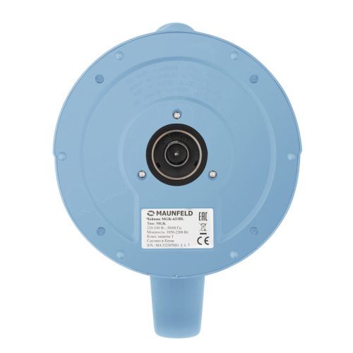 MGK-633BL Чайник MAUNFELD/ Чайник, объем 1.7 л, отключение при закипании, цвет голубой фото 5