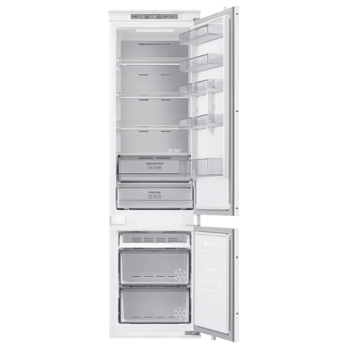 BRB80F30BES0EO Встраиваемый холодильник Samsung, ВхШхГ 193.5х54х55 см, объем 298 (224+74) л, Twin Cooling, Metal Cooling, зона свежести, режим "Отпуск", No Frost, Wi-Fi, слайдерное крепление, энергоэффективность E