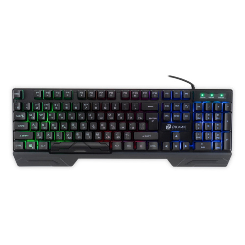 1788144 Клавиатура Oklick 709G черный USB for gamer LED (1788144)