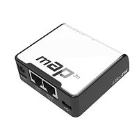 RBmAP2nD Маршрутизатор/ mAP Dual-Chain 2.4GHz micro AP, 650MHz CPU, 64MB RAM, 2xEthernet, PoE out