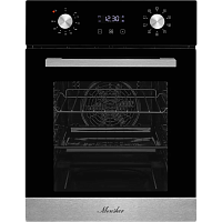 MOE4592Acier Электрический духовой шкаф Monsher/ ширина 45 см, High-Tech, 50 л, гидролизная очистка, 9 режимов, черный/нерж. сталь