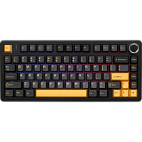 6948391296913 Игровая клавиатура/ Беспроводная механическая клавиатура AULA F75 Чёрно-тёмно-сине-оранжевый зеленые Reaper свитчи (Bluetooth, 2.4 Гц)