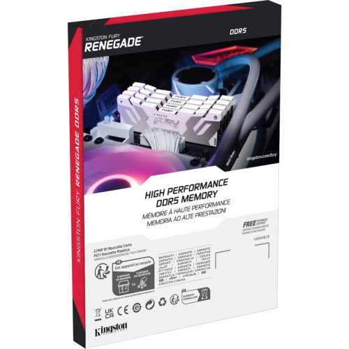KF564C32RW-32 Память оперативная/ Kingston 32GB 6400MT/s DDR5 CL32 DIMM FURY Renegade White XMP фото 5