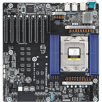 90-SXGF60-A0UAYF Материнская плата/ ASRock TURIND8X-2T/500W, EEB, 1x SP5 (LGA 6096) AMD EPYC™ 9005/9004, 8x DDR5 RDIMM, RDIMM-3DS, 4x PCIe5.0 / CXL2.0 x16*, 3x PCIe5.0 x16, 1x PCIe5.0 x8**, 2x MCIO** (PCIe5.0 x4 or 4 SATA 6Gb/s), 1x MCIO (PCIe5.0 x4 or 4