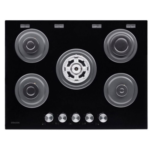 Встраиваемая варочная панель Graude/ Газ, 70 см, 5 конфорок, механическое управление, черный цвет фото 5