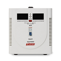 POWERMANAVS5000D Стабилизатор POWERMAN AVS 5000D, ступенчатый регулятор, цифровые индикаторы уровней напряжения, 5000ВА, 140-260В, максимальный входной ток 24А, клеммная колодка, IP-20, напольный, 280мм х 200мм х 225мм, 8.6 кг./ Stabilizer POWERMAN AVS 50