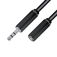4PH-R90258 4ПХ Удлинитель аудио 0.5m jack 3,5mm/jack 3,5mm черный, M/F, экран, стерео