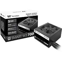 PS-SPW-0700NNFAWE-1 Блок питания Thermaltake ATX 700W Smart W3 80+ (20+4pin) APFC 120mm fan color LED 6xSATA RTL [PS-SPW-0700NNFAWE-1]