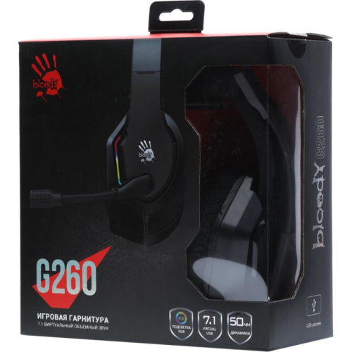 G260 Наушники с микрофоном A4Tech Bloody G260 черный 2м мониторные USB оголовье (G260) фото 15 G260 Наушники с микрофоном A4Tech Bloody G260 черный 2м мониторные USB оголовье (G260) фото 15