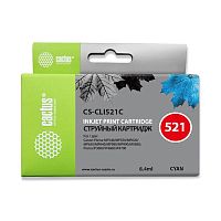CS-CLI521C -/ Картридж струйный Cactus CS-CLI521C голубой (8.4мл) для Canon MP540/MP550/MP620/MP630/MP640/MP660