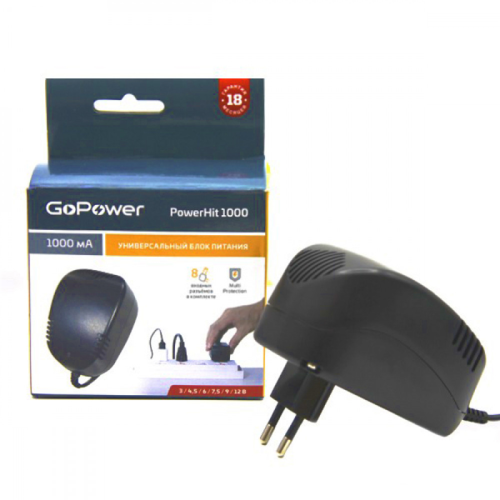 00-00015343 Блок питания GoPower Powerhit 1000 универсальн. (1/15/30) фото 2 00-00015343 Блок питания GoPower Powerhit 1000 универсальн. (1/15/30) фото 2