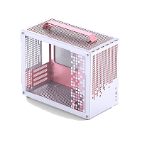 Корпус без блока питания/ Case JONSBO Z20, Mini-Tower, TG, no fan, 1xUSB-A 3.2 + 1xUSB-C 3.2, mATX, mITX Pink/White