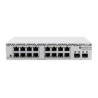 CSS318-16G-2S+IN Коммутатор/ MikroTik CSS318-16G-2S+IN is a managed switch equipped with 16 Gigabit Ethernet ports and 2 high-performance 10G SFP+ ports