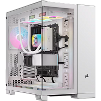 CC-9011270-WW Корпус без блока питания/ Case Corsair iCUE LINK 6500X RGB, Midi-Tower, TG, 3x120mm RGB, 4xUSB-A 3.2, 1xUSB 3.2 Type-C, E-ATX, ATX, mATX, mITX White