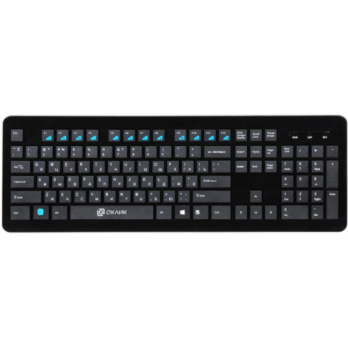 368218 Клавиатура Oklick 870S черный USB беспроводная slim Multimedia 368218 Клавиатура Oklick 870S черный USB беспроводная slim Multimedia
