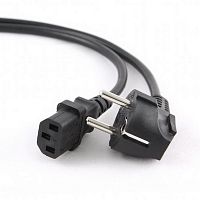PC-186-VDE-1M Кабель питания Cablexpert PC-186-VDE-1M 1м, Schuko- C13, VDE, 10А, черный, с заземлением, пакет (272085)
