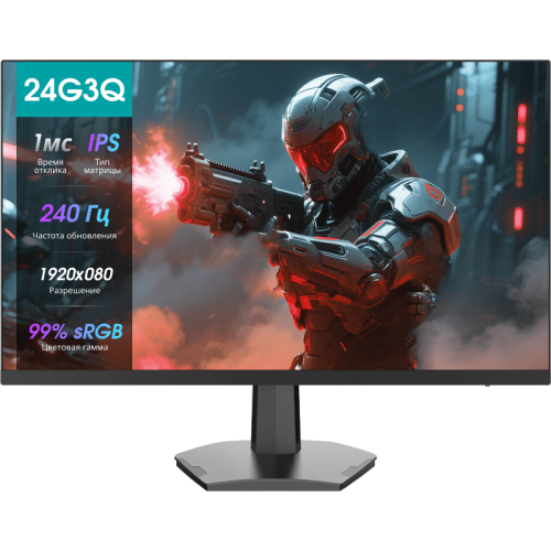 24G3Q Монитор Hisense/ 24"/1920x1080, IPS/ELED, 16:9, 240Гц, время отклика 1мс, 320кд/м2, 1000:1, DisplayPort, HDMI х2, черный 2026 фото 4 24G3Q Монитор Hisense/ 24"/1920x1080, IPS/ELED, 16:9, 240Гц, время отклика 1мс, 320кд/м2, 1000:1, DisplayPort, HDMI х2, черный 2026 фото 4