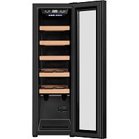 Винный шкаф/ Винный шкаф, ВхШхГ 840х270х490 мм, 12 бутылок, от 5 ° C до 20 ° C, отдельностоящий, полезный объем 118 л, электронный термостат, индикация температуры, материал полок: бук, цвет: черный