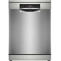 SMS8ZDI86Q Отдельностоящая посудомоечная машина Bosch, 60 см, 13 комплектов, 8 программ, активная сушка с теплообменником, сенсорное управление, дисплей, отсрочка старта, половинная загрузка, уровень шума 40 дБ, энергоэффективность А++, цвет серебряный