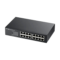 GS1100-16-EU0103F Коммутатор/ ZYXEL GS1100-16 Switch, 16xGE, rack 19 ", silent