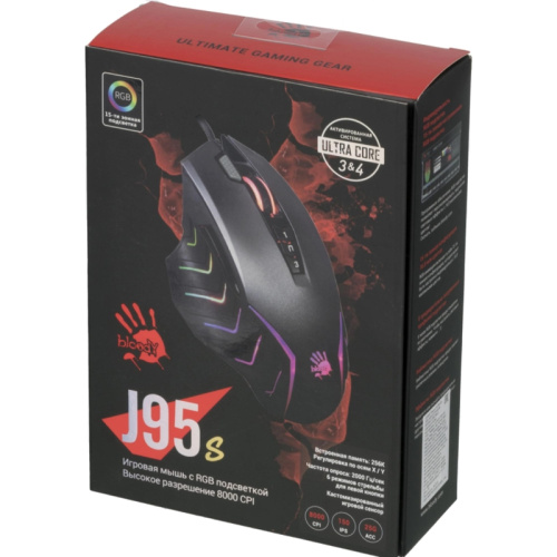 J95SGREY Мышь A4Tech Bloody J95s серый оптическая 8000dpi USB3.0 9but (J95S GREY) фото 3 J95SGREY Мышь A4Tech Bloody J95s серый оптическая 8000dpi USB3.0 9but (J95S GREY) фото 3