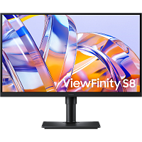 LS27H804UAIXCI ЖК монитор Samsung S27D400GAI/ Монитор Samsung ViewFinity S8 S27H804UAI 27'', 3840x2160, IPS, 178x178, 350nit, 60Hz, 5ms, HDMI/DP, 1USB-C, 3USB-A, Audio out, Ethernet (LAN), HAS, H.Adj. 150, Tilt, Pivot, Swivel, IntPWR, 100X100VESA, Black,