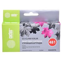 -/ Картридж струйный Cactus CS-CLI481XXLM пурпурный (12мл) для Canon Pixma TR7540/TR8540/TS6140/TS8140