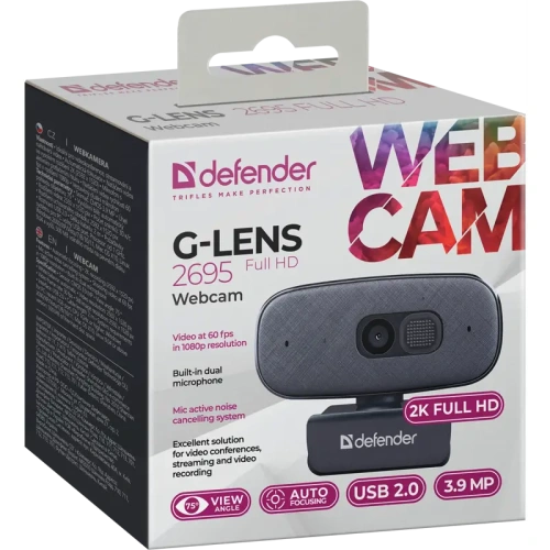 63195 Defender Веб-камера G-lens 2695 FullHD 2K 1520p, 3.9МП фото 12