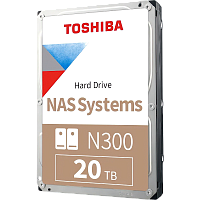 HDWG82AXZSTA Жесткий диск/ HDD Toshiba N300 NAS SATA3 3.5" 20TB 7200 1024Mb 6Gb/s 1 year warranty (replacement WD202KFGX, WD201KFGX, ST20000NT001, ST20000DM001)