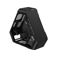 TR03-ABlack Корпус без блока питания/ Case JONSBO TR03-A, Full-Tower, TG, 2x120mm, 2xUSB-A 3.0 + 1xUSB-C 3.2, ATX, mATX, mITX Aluminium panel Black