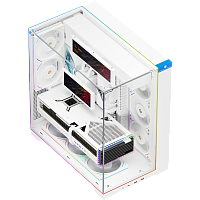 TR-A70VisionWhite Корпус без блока питания/ Case Thermalright A70 Vision, Midi-Tower, TG, LCD, ARGB, no fans, 2xUSB-A 3.0, 1xUSB Type-C, ATX, mATX, mITX White