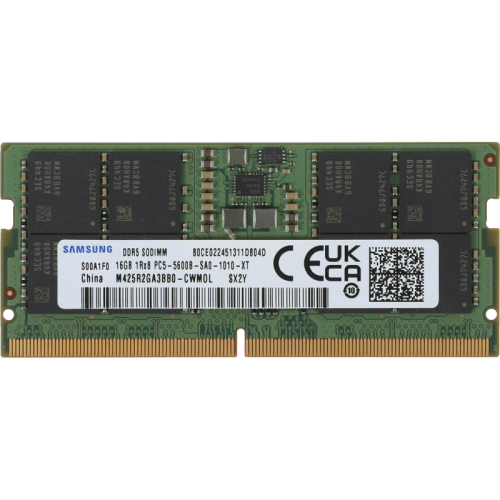 M425R2GA3BB0-CWMOL Память оперативная/ Samsung DDR5 SODIMM 16GB 5600 1Rx8, 1.1V