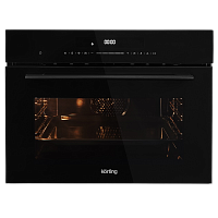 OKB3230GN Электрический духовой шкаф KORTING/ Электрический духовой шкаф KORTING, 45 см, коллекция Spectrum, объем 50 л, сенсорное управление, LED дисплей, 11 режимов, LED освещение, гриль, автоматическое отключение, система охлаждение, 16 автоматических