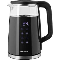 MGK-616DBK Чайник MAUNFELD/ Чайник MAUNFELD MGK-616DBK, объем 1.7 л, 2200 Вт, стеклянная колба, звуковой сигнал, защита от перегрева, дисплей, индикация включения, подсветка, поддержание температуры, отключение при отсутствии воды, индикатор температуры,