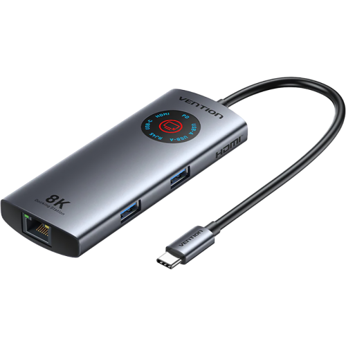TQZHB Мультифункциональный хаб Vention USB-C 6 в 1 HDMI 8K TQZHB Мультифункциональный хаб Vention USB-C 6 в 1 HDMI 8K