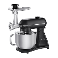 KKM0107MBN Кухонная машина KORTING/ Кухонная машина KORTING, мощность 1500 Вт, 5 насадок, объем чаши 6.5 л, сенсорный дисплей/механическое управление, планетарное вращение, 11 скоростей, турборежим, импульсный режим, таймер, насадка для смешивания/крюк дл