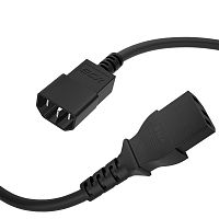 GCR-54325 GCR PRO Кабель питания удлинитель черный, 10.0m, С13 - С14, 3*0,5mm, медь