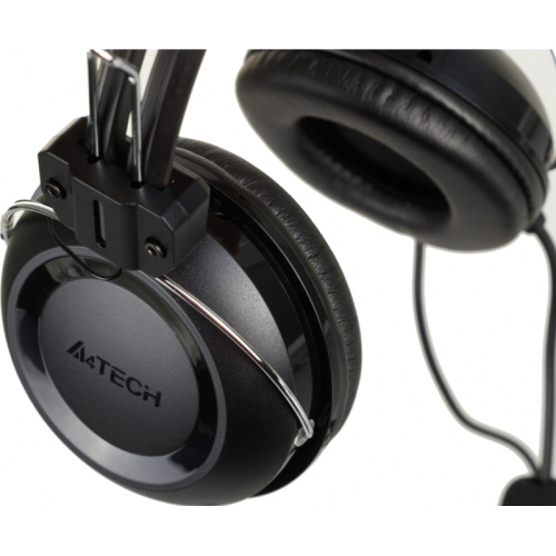 HU-35 Наушники с микрофоном A4Tech HU-35 черный 2м накладные USB оголовье фото 4 HU-35 Наушники с микрофоном A4Tech HU-35 черный 2м накладные USB оголовье фото 4