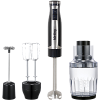 KHB0305N Погружной блендер KORTING/ Погружной блендер KORTING, мощность 1200 Вт, кнопочное управление, 8 насадок, 8 скоростей, турборежим, защита двигателя от перегрева/перегрузки, цвет черный