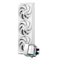 DS360ProDigitalWH Система охлаждения/ Water Cooling System PCCooler DS360 Pro Digital WH (310W, 360mm, LED temp., White, Fans: 3x120mm, 66CFM, 34.3dBA, 2200RPM/ Pump height 85mm, 15dBA, 2600RPM, Rad thickness 27mm/ S: 1851, 1700, 1200, 115X, 20XX, AM5, AM