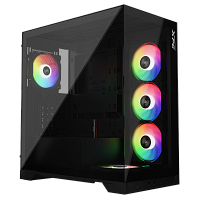 INVADERXMT-BKCWW Корпус XPG INVADER X BLACK (INVADERXMT-BKCWW) Mid-Tower Gaming ATX PC Case with Panoramic View, Tempered Glass Panels, and RGB Lighting Black