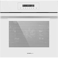OEH6010WH Электрический духовой шкаф HOMSAir/ Электрический духовой шкаф HOMSAir, 60 л, 10 режимов, дисплей, сенсорное управление, 9 уровней мощности, гидролизная очистка, защита от детей, макс. Температура 250 градусов, цвет белый