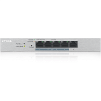 GS1200-5HPV2-EU0101F Коммутатор/ ZYXEL GS1200-5HP V2, 5 Port Gigabit PoE+ webmanaged Switch, 4x PoE, 60 Watt