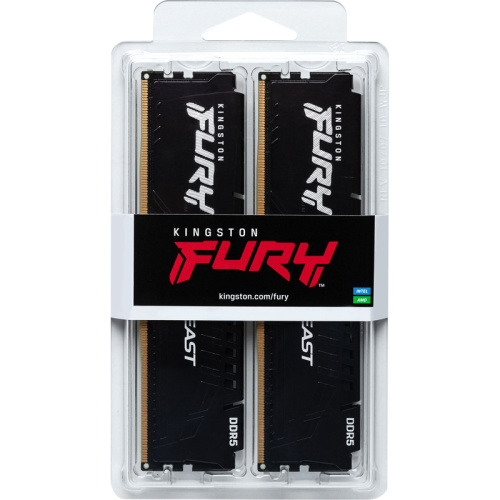 KF564C32BBEK2-32 Память оперативная/ Kingston 32GB 6400MT/s DDR5 CL32 DIMM (Kit of 2) FURY Beast Black EXPO фото 5