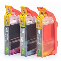 -/ Картридж струйный Cactus CS-CLI8C/M/Y голубой/пурпурный/желтый набор (36мл) для Canon MP470/500/530/