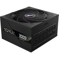GP-AE1000PMPG5 Блоки питания/ Power Supply Gigabyte AORUS ELITE P1000W, 1000W 80+ Platinum (ATX, 3.0, PCIe 5.0, Full modular, 1x24(20+4)pin, 1x12VHPWR, 2x4+4-pin CPU, 4xMolex, 6x6+2-pin PCIe, 8xSATA3, Active, 120x120mm, 150x140x86mm, APFC, black)