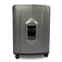 АП23-5 Уничтожитель документов ГЕЛЕОС АП23-5, DIN P-5 (5 ур-нь секр.), фрагмент 1,9х12мм, АВТОПОДАЧА 145 лист (70г/м2), пл.карты/скрепки/скобы, 23 литра